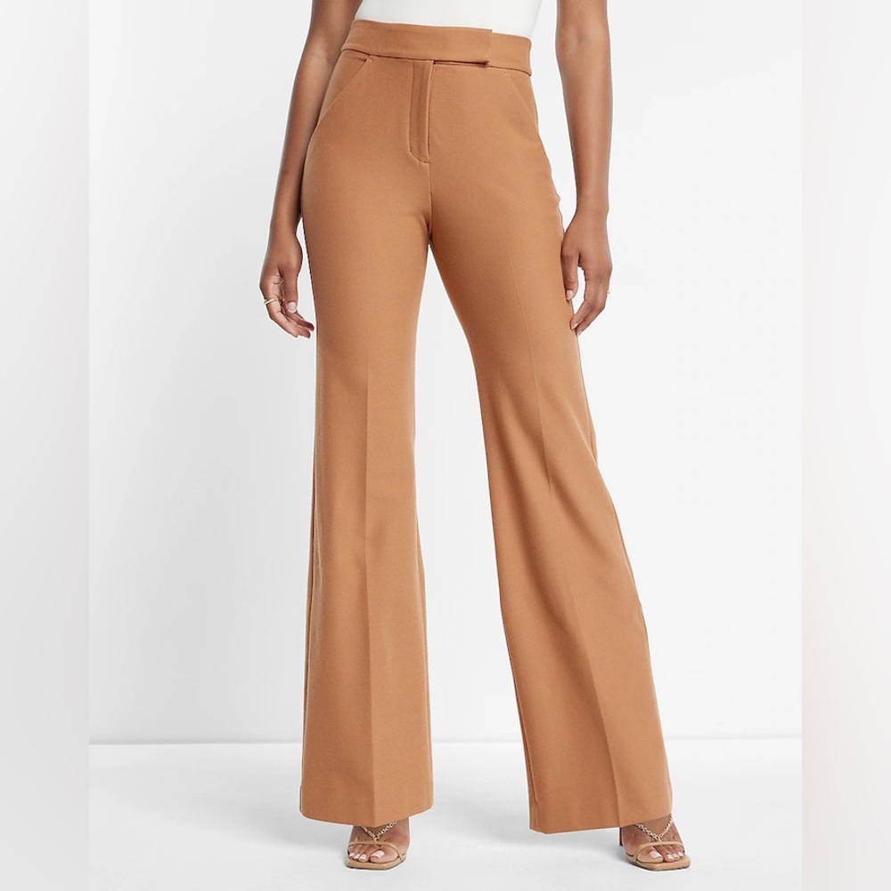 Express Super High Waisted Flare Trouser Pant